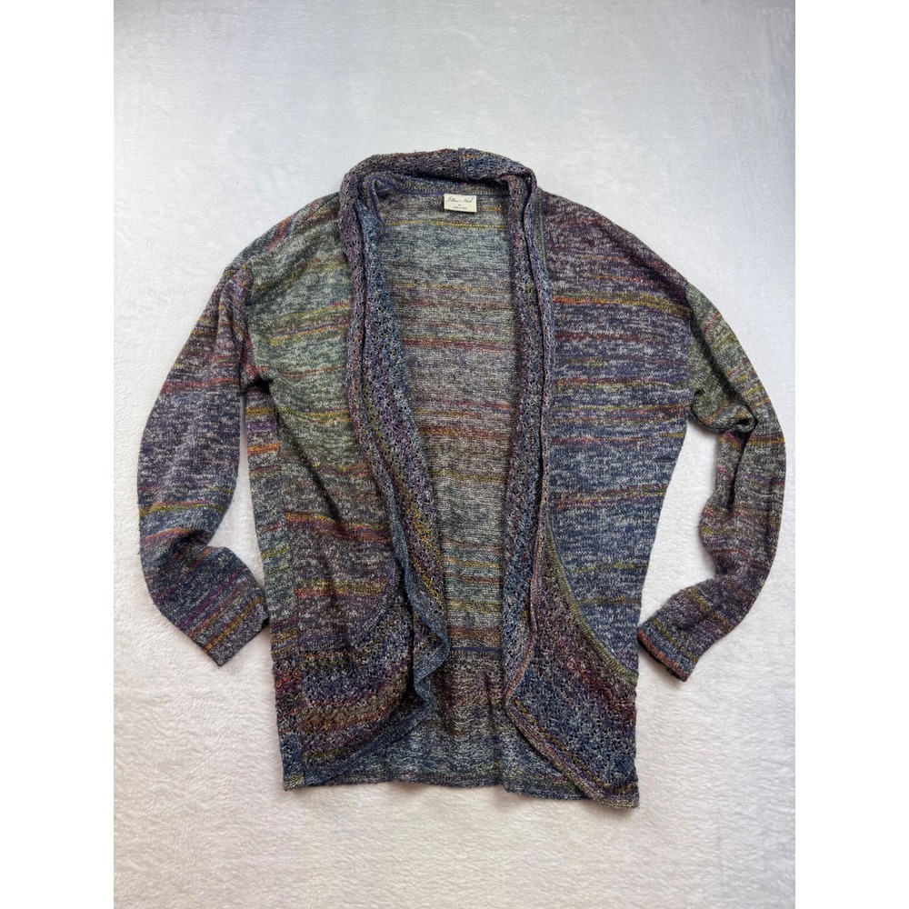 Jillian Nicole Womens Open Front Cardigan Sweater Multicolor‎ Space Dye Knit Med
